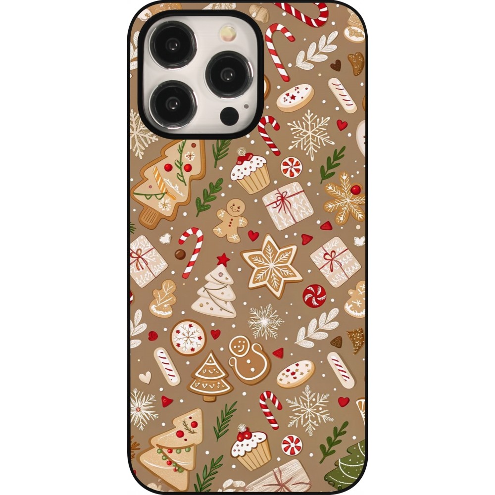Coque iPhone 15 Pro Max - Christmas 25 Pattern Ginger Cookie
