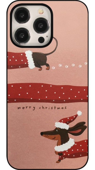 Coque iPhone 15 Pro Max - Christmas 25 Teckel Merry Xmas