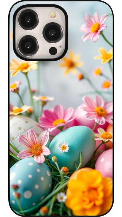 Coque iPhone 15 Pro Max - Easter 2026 Eggs with flowers