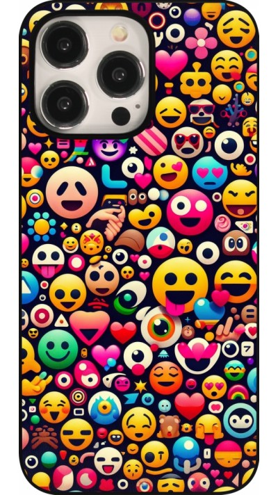iPhone 15 Pro Max Case Hülle - Emoji Mix Farbe