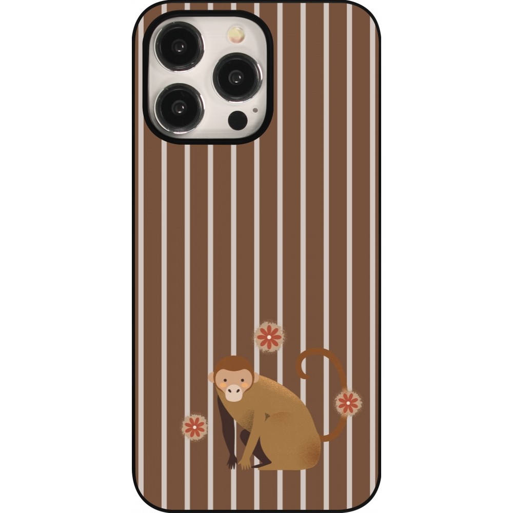 iPhone 15 Pro Max Case Hülle - Monkey with stripes