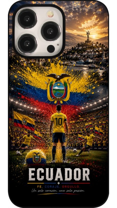 Coque iPhone 15 Pro Max - Football Équateur splash 2026