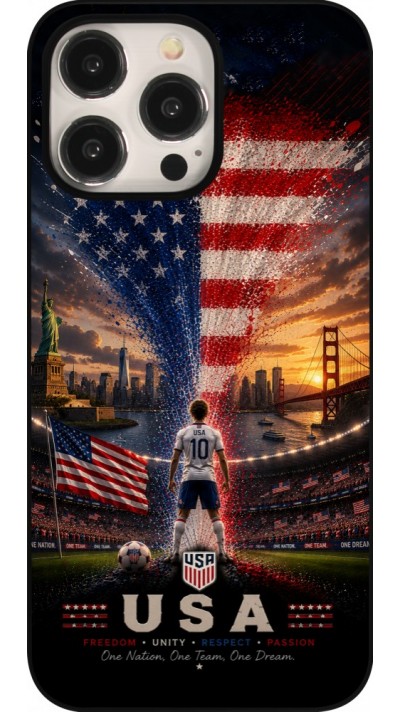 Coque iPhone 15 Pro Max - Football États-Unis splash 2026