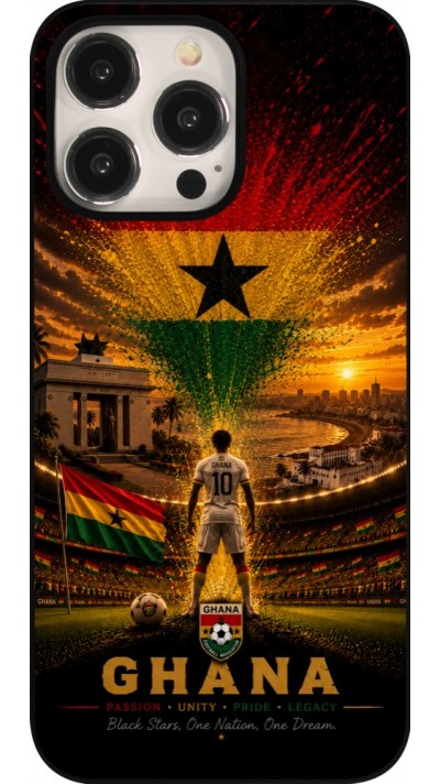 Coque iPhone 15 Pro Max - Football Ghana splash 2026