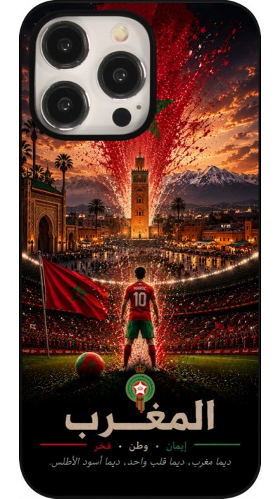 Coque iPhone 15 Pro Max - Football Maroc splash 2026