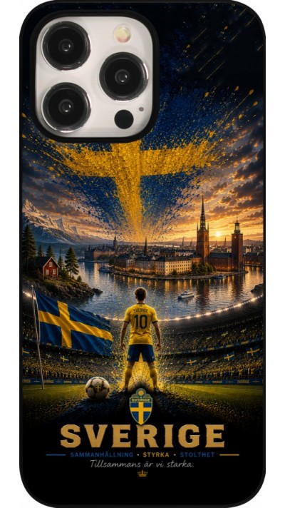 Coque iPhone 15 Pro Max - Football Suède splash 2026