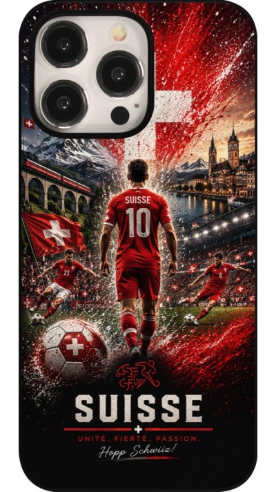 Coque iPhone 15 Pro Max - Football Suisse splash 2026