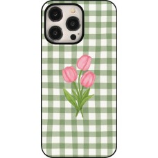 Coque iPhone 15 Pro Max - Green vichy tulips 2026