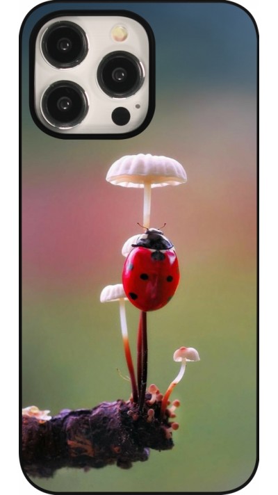 Coque iPhone 15 Pro Max - Ladybird on a mushroom 2026
