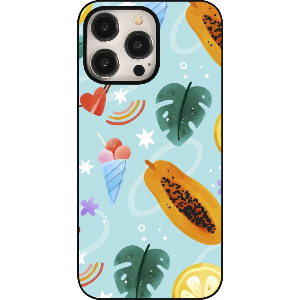 Coque iPhone 15 Pro Max - Summer 2025 Pattern papaya