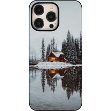 Coque iPhone 15 Pro Max - Winter 25 Winter house forest afternoon