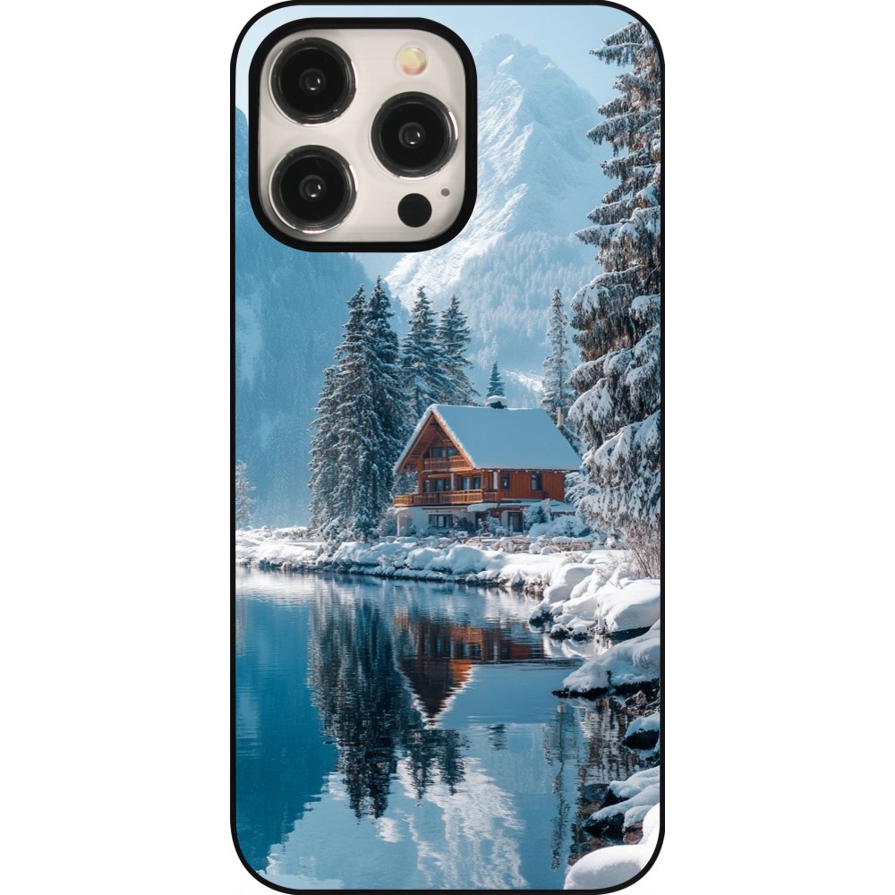 Coque iPhone 15 Pro Max - Winter 25 Winter house forest day