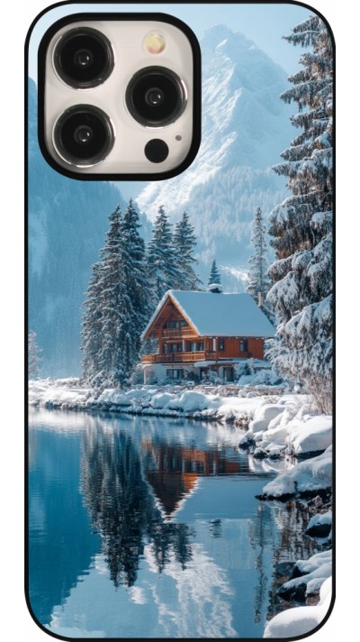 Coque iPhone 15 Pro Max - Winter 25 Winter house forest day