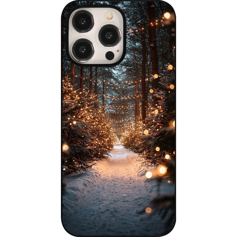 Coque iPhone 15 Pro Max - Winter 25 Winter snowy road
