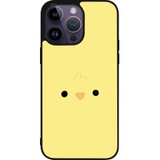 Coque iPhone 15 Pro Max - Silicone rigide noir Easter 2026 Little chicken