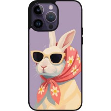 Coque iPhone 15 Pro Max - Silicone rigide noir Easter 2026 Rabbit with scarf