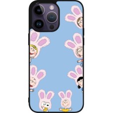 Coque iPhone 15 Pro Max - Silicone rigide noir Easter 2026 Snoopy