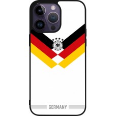 Coque iPhone 15 Pro Max - Silicone rigide noir Maillot de football Allemagne 2026 personnalisable
