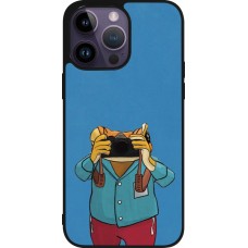 Coque iPhone 15 Pro Max - Silicone rigide noir Frog with camera DTMF