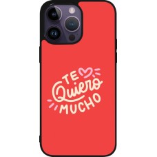 Coque iPhone 15 Pro Max - Silicone rigide noir Saint Valentines Day 26 Te quiero mucho
