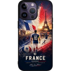 Coque iPhone 15 Pro Max - Silicone rigide noir Football France splash 2026