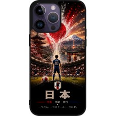 Coque iPhone 15 Pro Max - Silicone rigide noir Football Japon splash 2026