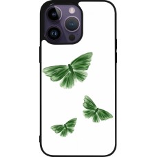 Coque iPhone 15 Pro Max - Silicone rigide noir Butterflies 2026