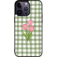 iPhone 15 Pro Max Case Hülle - Silikon schwarz Green vichy tulips Spring 2026