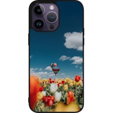 Coque iPhone 15 Pro Max - Silicone rigide noir Hot air balloon Spring 2026