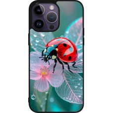 Coque iPhone 15 Pro Max - Silicone rigide noir Ladybird in bloom 2026