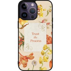 Coque iPhone 15 Pro Max - Silicone rigide noir Trust the process 2026