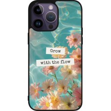 Coque iPhone 15 Pro Max - Silicone rigide noir Summer 2025 Grow with the flow