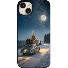 Coque iPhone 15 Plus - Christmas 25 Car with Tree Xmas