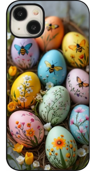 Coque iPhone 15 Plus - Easter 2026 Eggs with bees