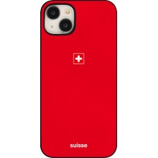 Coque iPhone 15 Plus - Maillot de football Suisse 2026 personnalisable
