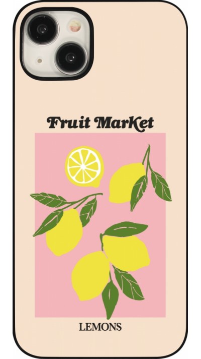 Coque iPhone 15 Plus - Fruit market lemons 2026