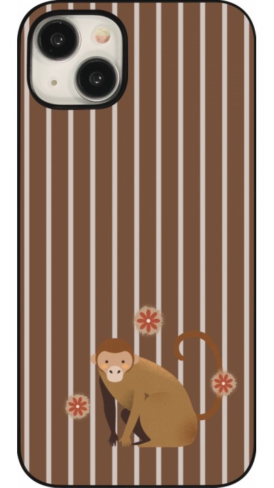 iPhone 15 Plus Case Hülle - Monkey with stripes