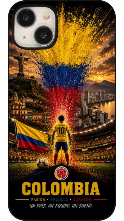 Coque iPhone 15 Plus - Football Colombie splash 2026