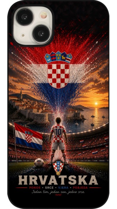 Coque iPhone 15 Plus - Football Croatie splash 2026