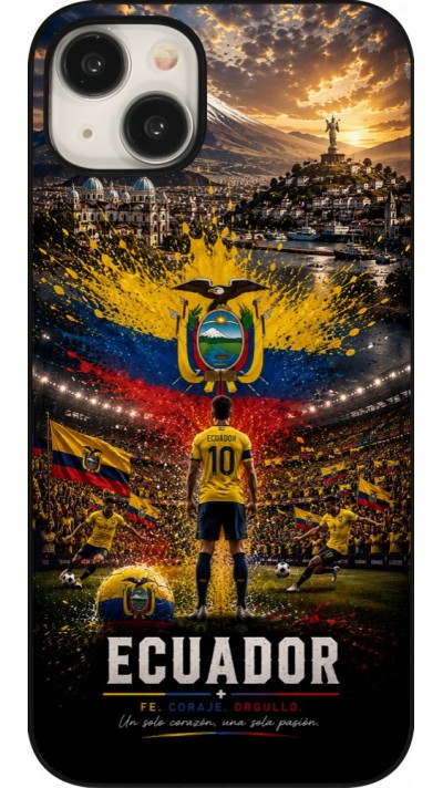 Coque iPhone 15 Plus - Football Équateur splash 2026
