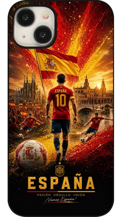 Coque iPhone 15 Plus - Football Espagne splash 2026