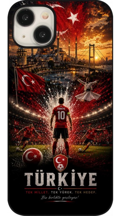 Coque iPhone 15 Plus - Football Turquie splash 2026