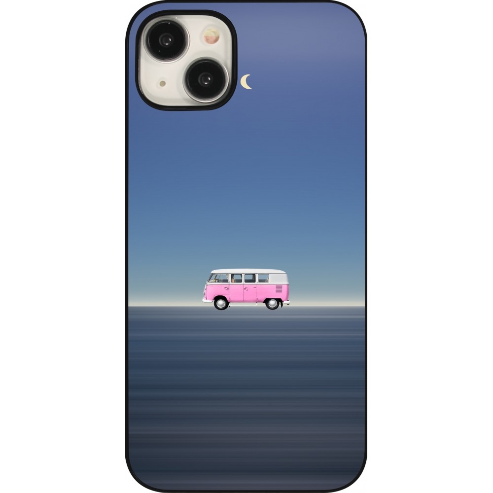 Coque iPhone 15 Plus - Spring 23 pink bus