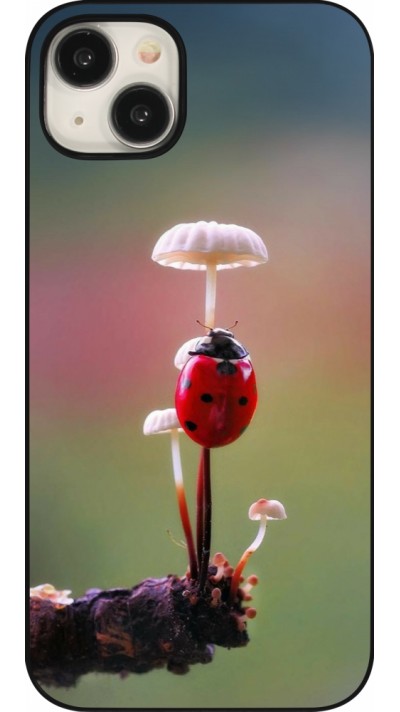 Coque iPhone 15 Plus - Ladybird on a mushroom Spring 2026