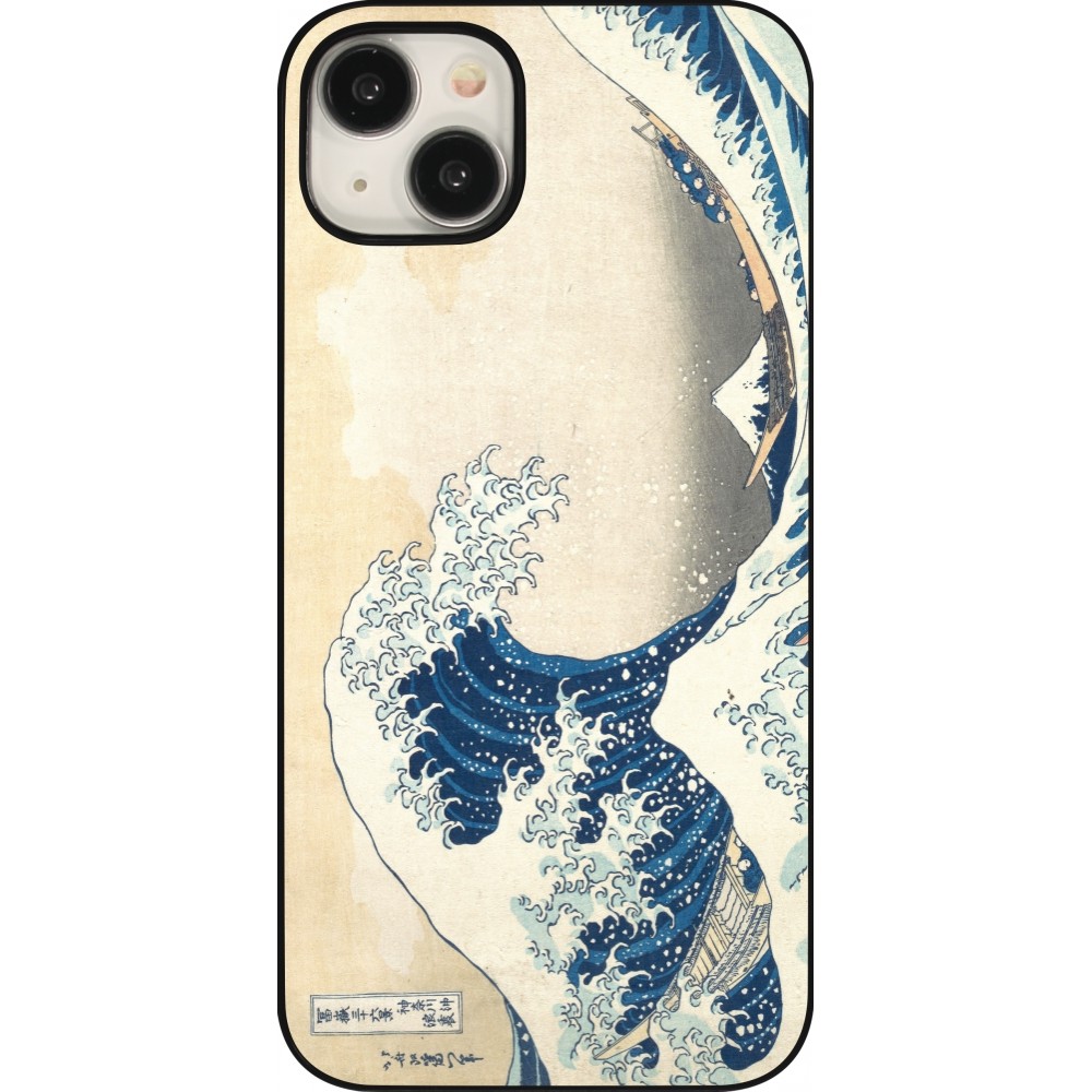 Coque iPhone 15 Plus - Tableau art - La Grande Vague de Kanagawa - Hokusai
