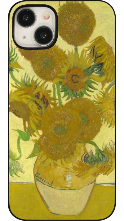 Coque iPhone 15 Plus - Tableau art - Les Tournesols - Van Gogh