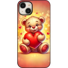 Coque iPhone 15 Plus - Valentine 2024 Teddy love