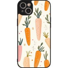 Coque iPhone 15 Plus - Silicone rigide noir Easter 2026 Illustration carrots