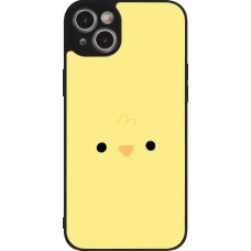 Coque iPhone 15 Plus - Silicone rigide noir Easter 2026 Little chicken