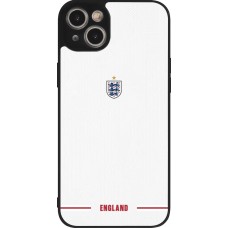 Coque iPhone 15 Plus - Silicone rigide noir Maillot de football Angleterre 2026 personnalisable
